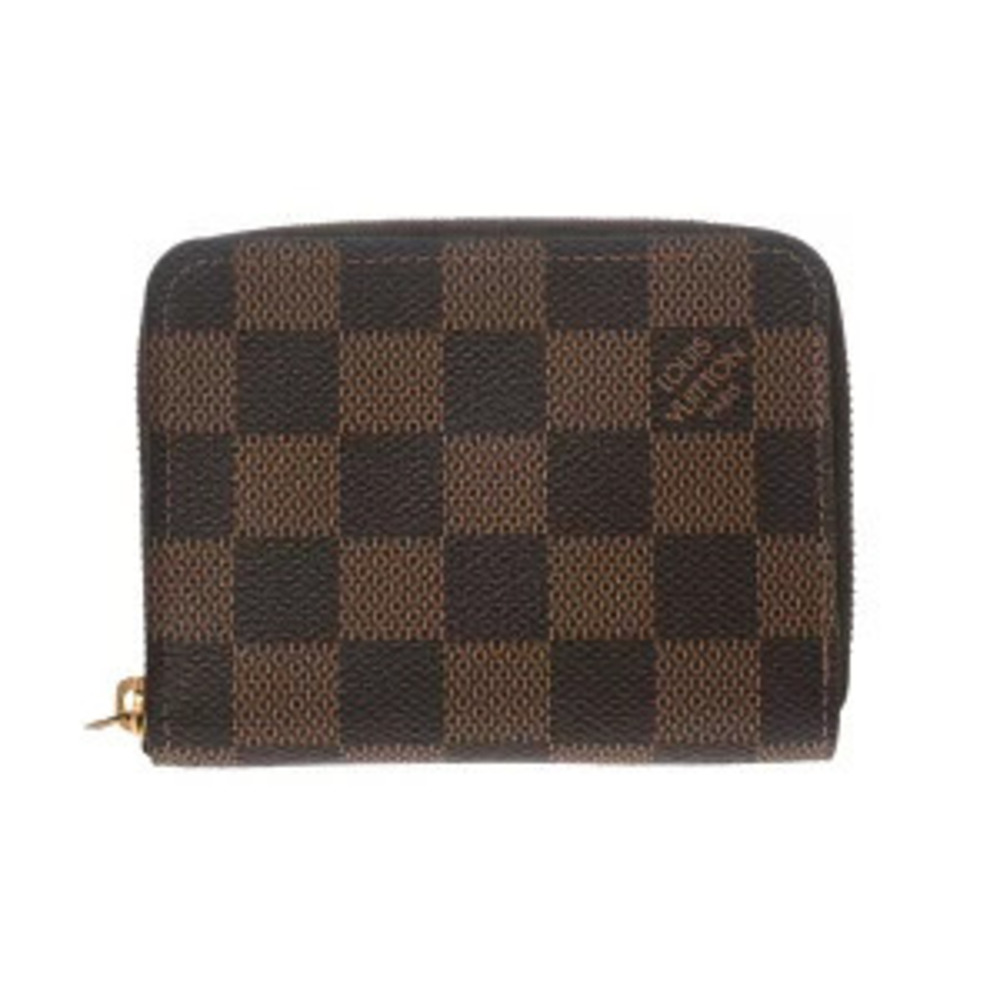 Louis Vuitton Damier Zippy Brown Rose Pink Ballerine Canvas Case Wallet
